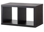 IKEA Kallax kast - Zwartbruin- 2 vakken, Ophalen, Met plank(en), Kunststof, 50 tot 100 cm