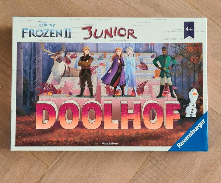 Spel: doolhof junior - Frozen II, Hobby en Vrije tijd, Gezelschapsspellen | Bordspellen, Zo goed als nieuw, Ophalen of Verzenden