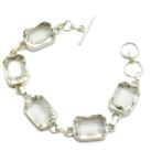 zilveren armband met Topaas Edelsteen, Wit, Nieuw, Zilver, Met edelsteen