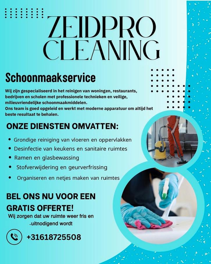Schoonmaak aangeboden als Zzp, Vacatures, Vacatures | Schoonmaak en Facilitaire diensten, Overige niveaus, Vanaf 5 jaar, Overige vormen