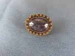 Antieke broche met steen in 14 karaat goud – ca. 1900, Sieraden, Tassen en Uiterlijk, Antieke sieraden, Ophalen of Verzenden, Goud