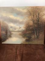 Schilderij en lijst, Antiek en Kunst, Kunst | Schilderijen | Klassiek, Ophalen of Verzenden