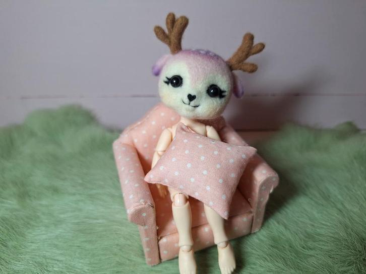 Ob11 hertje blythe vriendje, Verzamelen, Poppen, Zo goed als nieuw, Pop, Ophalen of Verzenden