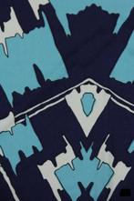 Vintage tricot jersey stof blauw tint 1.40 x1.20 mt (11659), Ophalen of Verzenden, Nieuw, Blauw, Katoen