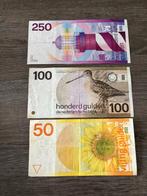 Set biljetten 50, 100 en 250 gulden (1977 - 1985), Postzegels en Munten, Bankbiljetten | Nederland, Ophalen of Verzenden, 250 gulden