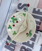 BESWICK art strawberry fruit-schaal bowl Vintage + lepels, Antiek en Kunst, Ophalen of Verzenden