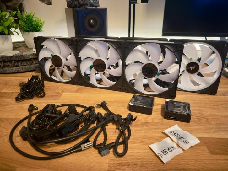 Corsair iCUE Link RX140 RGB, Single Pack, Zwart, 140mm, Computers en Software, Computerkoelers, Nieuw, Luchtkoeling, Ophalen of Verzenden