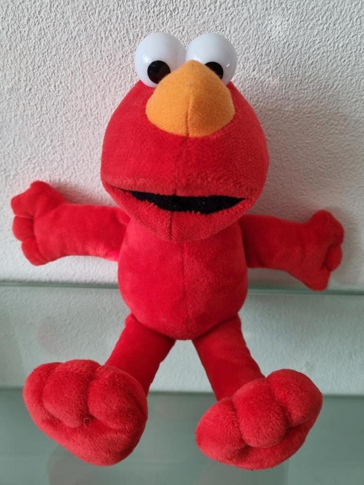 Orig, Sesamstraat, Knuffel, ELMO, 28 cm, Label, Igst!, Kinderen en Baby's, Speelgoed | Knuffels en Pluche, Zo goed als nieuw, Overige typen