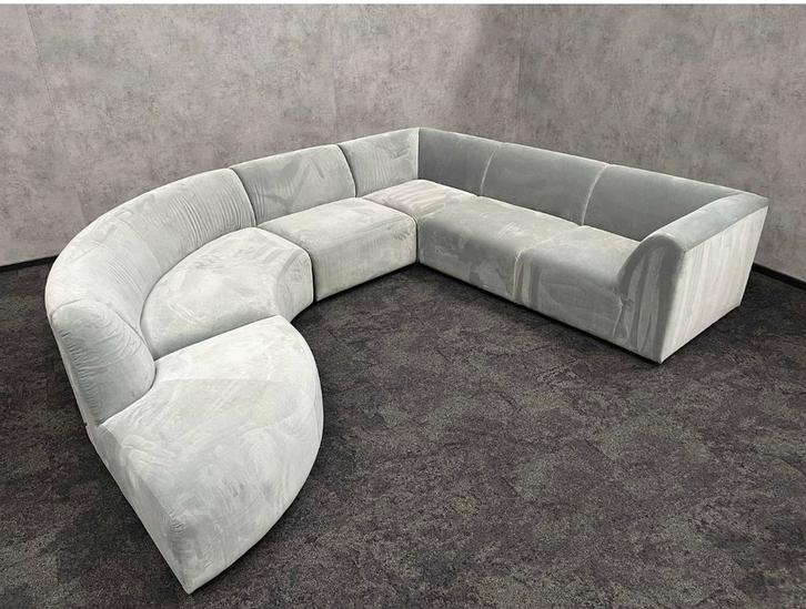 HK Living Jax Velvet Mint, Huis en Inrichting, Banken | Complete zithoeken, Zo goed als nieuw, Stof, Ophalen