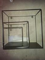 Set van 3 metalen wandkubussen. Nieuw, Huis en Inrichting, Woonaccessoires | Wandplanken en Boekenplanken, Ophalen of Verzenden