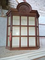 Antieke Houten Vitrinekast met Glas, Ophalen