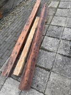 Oude Eiken Balken (8 stuk), Doe-het-zelf en Verbouw, Hout en Planken, Ophalen, Gebruikt, Eiken, 50 mm of meer