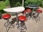 Amerikaanse barkrukken Bel Air muur bartafel sixties fifties, Huis en Inrichting, Barkrukken, 3 krukken, Ophalen, Zo goed als nieuw