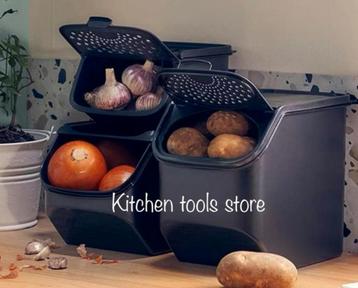 Tupperware set ReuzeSmart aardappeldoos uien + knooflookdoos beschikbaar voor biedingen