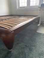 Massief mahonie houten bed 180x200, 180 cm, Gebruikt, Bruin, Hout