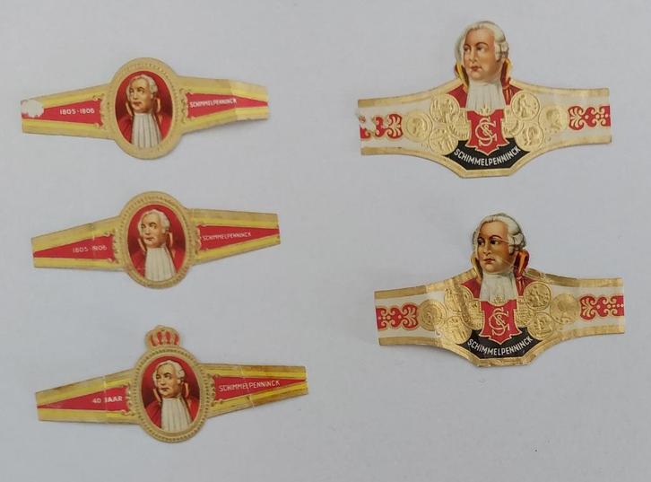 Sigarenbandjes jaren 60/70 (Groot/Klein) Merk: S t/m Z, Verzamelen, Rookartikelen, Aanstekers en Luciferdoosjes, Gebruikt, Sigarenbandjes