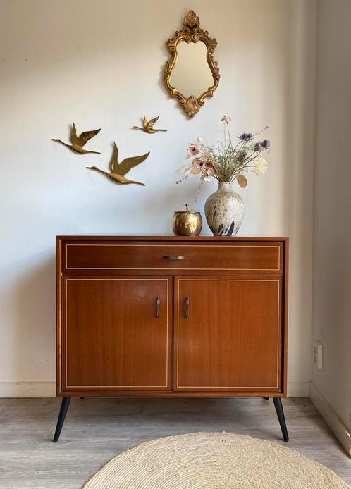 Jaren ‘60 kast met lade en deurtjes FORMULE kempkes, Huis en Inrichting, Kasten | Dressoirs, Gebruikt, 50 tot 100 cm, 25 tot 50 cm