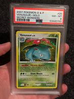 Pokémon PSA 8 Venusaur #20 Secret wonders - holo bleed error, Ophalen of Verzenden, Zo goed als nieuw, Losse kaart, Foil