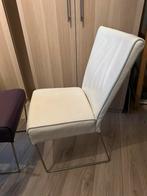 6x lederen stoelen in 3 kleuren, Huis en Inrichting, Stoelen, Ophalen, Zo goed als nieuw, Vijf, Zes of meer stoelen