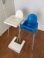 IKEA Antilop kinderstoel blauw (wit reeds verkocht), Kinderen en Baby's, Kinderstoelen, Ophalen, Gebruikt, Meegroeistoel, Afneembaar eetblad