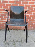 Vintage industriele retro vintage Thur op seat stoelen, Bruin, Ophalen of Verzenden, Zo goed als nieuw, Metaal