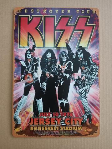 Metalen Plaat: KISS/ Destroyer Tour 1976 / 30x20/ Nieuw !!  beschikbaar voor biedingen