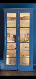 Riviera maison vitrinekast met philips hue verlichting!, Huis en Inrichting, Zo goed als nieuw, Minder dan 100 cm, 25 tot 50 cm