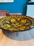 Marokkaanse schaal zwart/oker, Ophalen, Gebruikt, Schaal, Rond