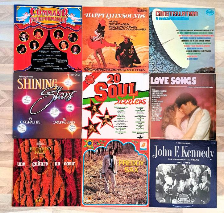 Gratis 10 LP's uitzoeken 11 foto's keuze uit plm 80 stuks., Cd's en Dvd's, Vinyl | Overige Vinyl, Zo goed als nieuw, Overige formaten