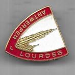 RELIGIE LOURDES ANTWERPEN GODSDIENST GERELATEERD, Verzamelen, Ophalen of Verzenden, Gebruikt, Merk, Speldje of Pin