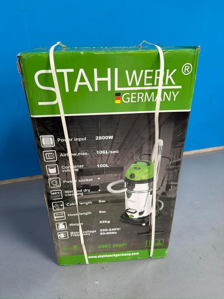 Stahlwerk nieuw in doos Stofzuiger nat en droog, Doe-het-zelf en Verbouw, Reinigingsmachines, Nieuw, Waterstofzuiger, Ophalen of Verzenden