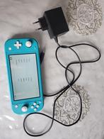 Turquoise Nintendo Switch Lite + Oplader, Spelcomputers en Games, Spelcomputers | Nintendo Switch Lite, Ophalen of Verzenden, Turquoise