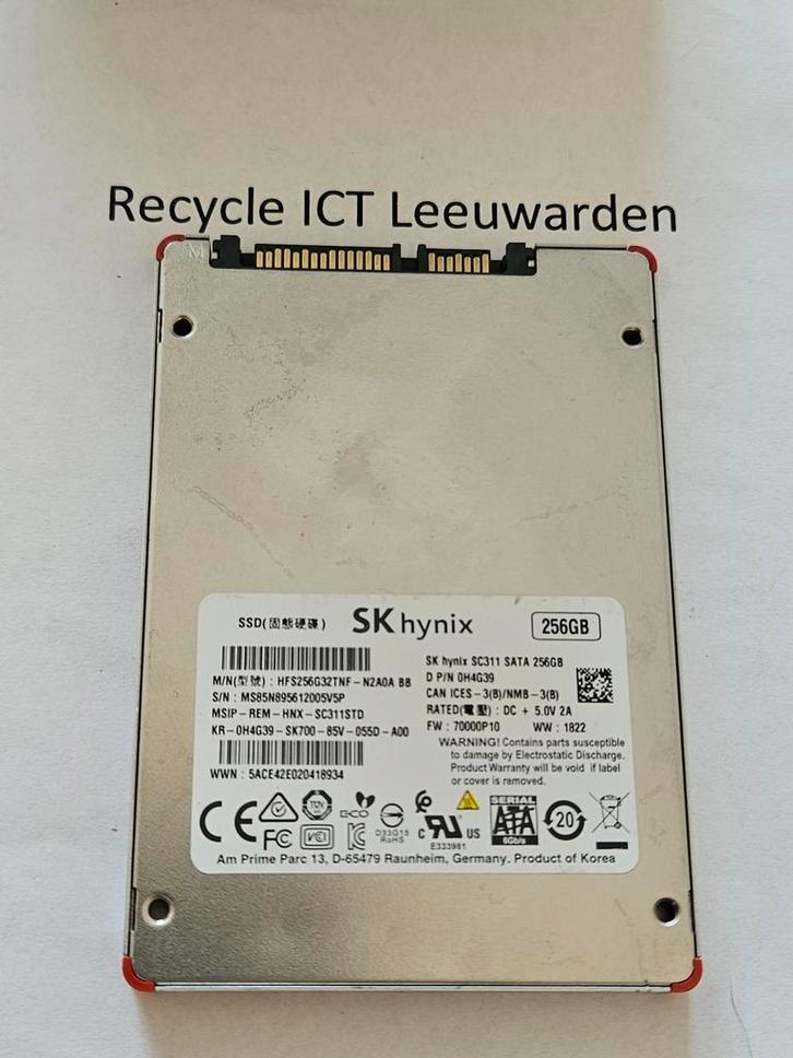 Sk hynix 256gb laptop ssd hdd hardeschijf, Computers en Software, Harde schijven, Gebruikt, Laptop, Intern, SSD, SATA, Ophalen of Verzenden