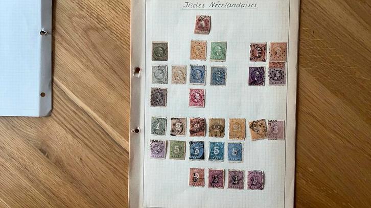 #32 Verzameling Nederlands Indie op bladen, Postzegels en Munten, Postzegels | Nederlands-Indië en Nieuw-Guinea, Ophalen of Verzenden