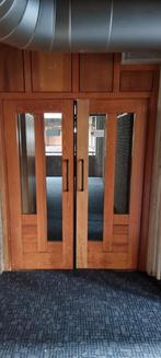 Grenen binnendeuren met glas, Amerikaans gebruikt tiny house, Gebruikt, Overige typen, Minder dan 200 cm, 2 ramen