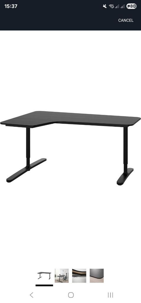 Hoek bureau, Huis en Inrichting, Bureaus, Gebruikt, In hoogte verstelbaar, Ophalen