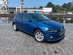 Volkswagen Polo 2019 1.0 TSI 95 PK Comfortl Led Camera Navi, Auto's, Voorwielaandrijving, Euro 5, Zwart, Blauw
