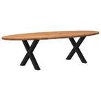 Eettafel 280x120x74 cm massief eikenkleurig lichtbruin ovaal, 100 tot 150 cm, Cil's Interieur, Ophalen of Verzenden, Vijf personen of meer