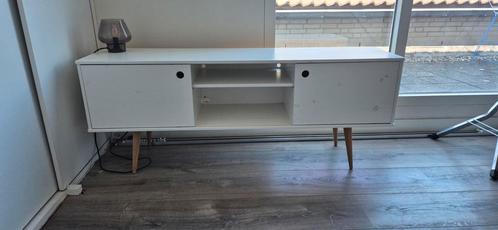 Tv meubel WOOOD wit, Huis en Inrichting, Kasten | Televisiemeubels, Gebruikt, Minder dan 100 cm, 100 tot 150 cm, 25 tot 50 cm
