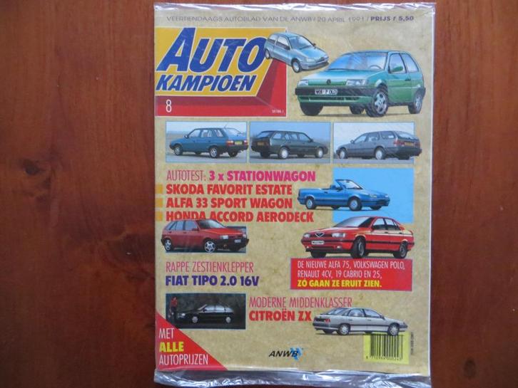 Autokampioen 8 1991 Skoda Favorit Estate, Alfa Romeo 33 SW, Boeken, Auto's | Folders en Tijdschriften, Nieuw, Alfa Romeo, Ophalen of Verzenden
