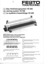Festool VS 500 Verbindingssysteem Handleiding, Doe-het-zelf en Verbouw, Verzenden, Zo goed als nieuw