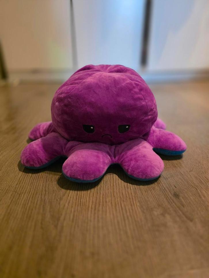 Mood Octopus XL - Omkeerbare Knuffel 30cm, Kinderen en Baby's, Speelgoed | Knuffels en Pluche, Ophalen of Verzenden
