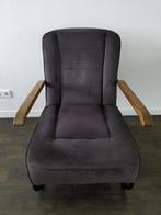 2 velvet mosgroen fauteuils, Ophalen, Zo goed als nieuw, 75 tot 100 cm, 50 tot 75 cm