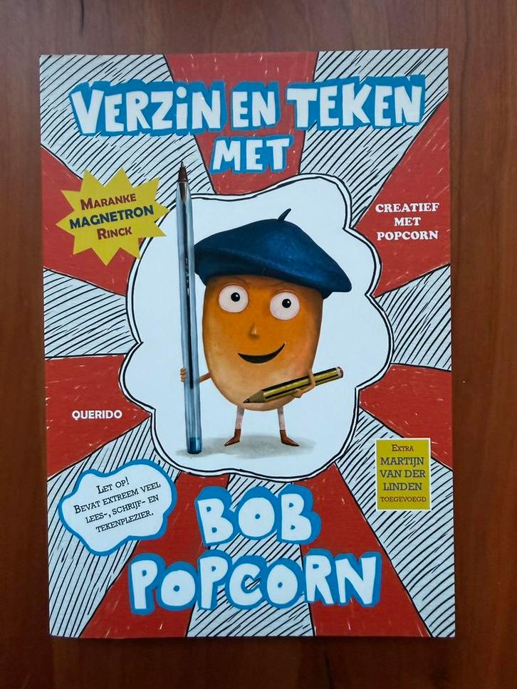 Maranke Rinck - Verzin en teken met Bob Popcorn, Boeken, Kinderboeken | Jeugd | onder 10 jaar, Zo goed als nieuw, Non-fictie, Ophalen of Verzenden