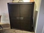 Ruime Zwarte Kast met Legplanken, Ophalen, Met deur(en), 100 tot 150 cm, Zo goed als nieuw