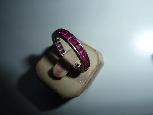 Antieke 18 kt. gouden ring, art deco robijn, memory/alliance, Sieraden, Tassen en Uiterlijk, Antieke sieraden, Ring, Koper, Met edelsteen