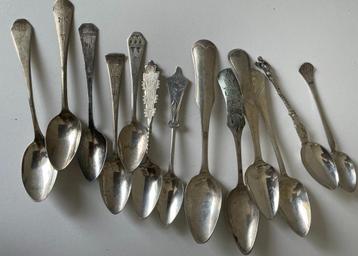 13 Zilveren Lepeltjes, 107 gram beschikbaar voor biedingen