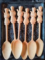 6 Chinese thee lepeltjes gemaakt van been bot, Ophalen of Verzenden