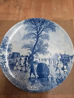 Delfts blauw wandbord seizoen Winter Chemkefa, Antiek en Kunst, Antiek | Wandborden en Tegels, Ophalen of Verzenden