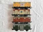 4x Lima Fiat/Chiquita/PTT/FS goederenwagons, Hobby en Vrije tijd, Modeltreinen | H0, Gebruikt, Gelijkstroom, Wagon, Ophalen of Verzenden
